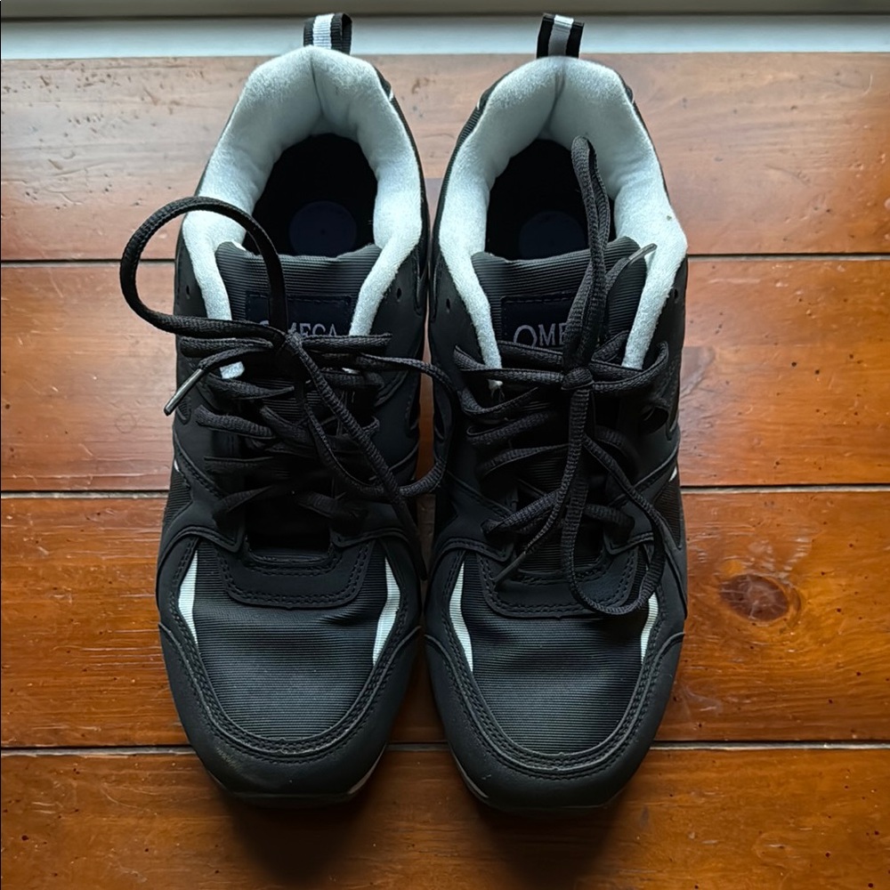 Omega Men’s Black and White Sneakers